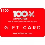 100% Appliance $100 NZD Physical Gift Card (Express Delivery)