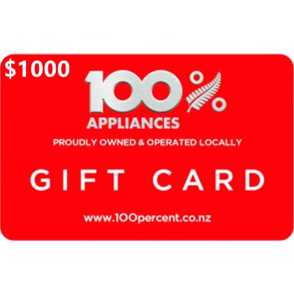 100% Appliance $1000 NZD Physical Gift Card (Express Delivery)