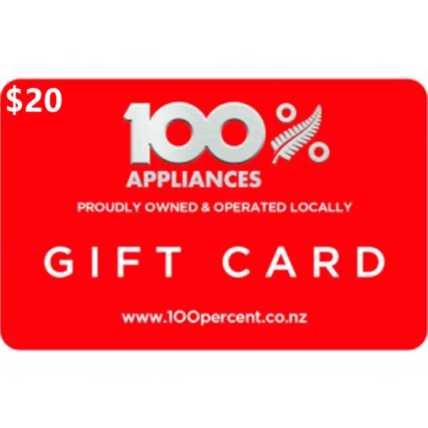 100% Appliance $20 NZD Physical Gift Card (Express Delivery)