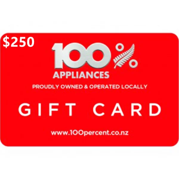 100% Appliance $250 NZD Physical Gift Card (Express Delivery)