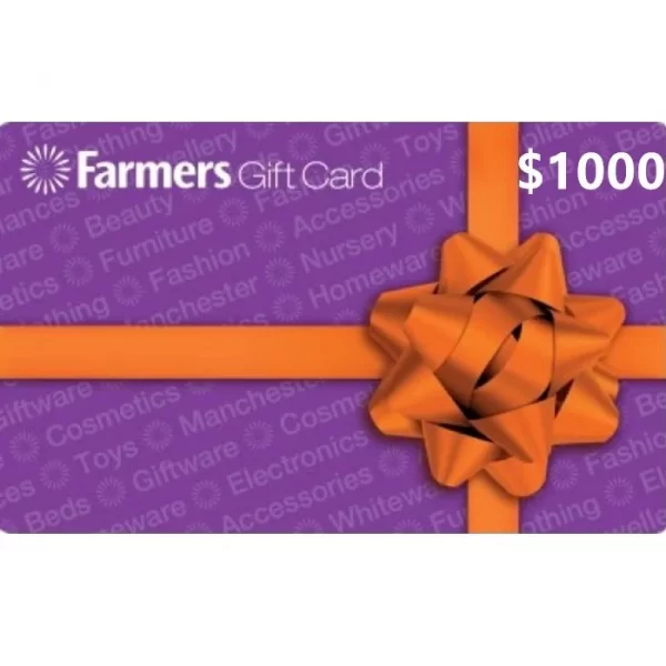 Farmers $1000 NZD Physical Gift Card (Express Delivery)