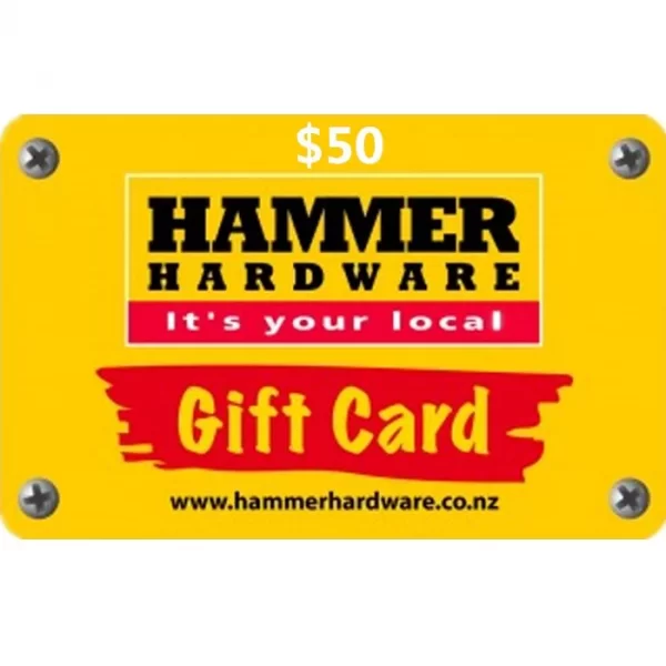 Hammer Hardware $50 NZD Physical Gift Card (Express Delivery)