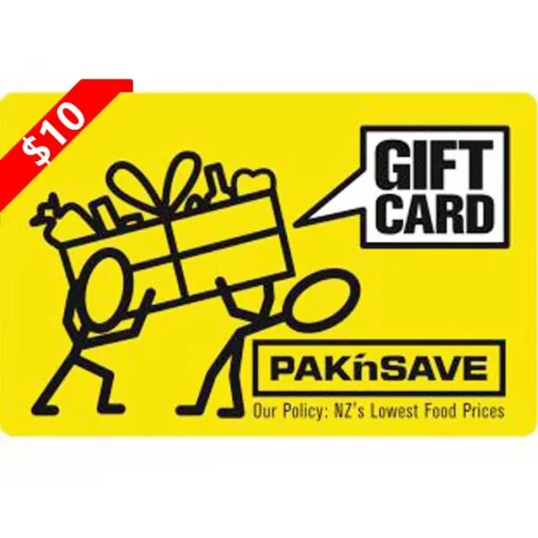 PAK'nSAVE $10 NZD Physical Gift Card (Express Delivery)