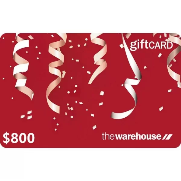 The Warehouse $800 NZD Physical Gift Card (Express Delivery)